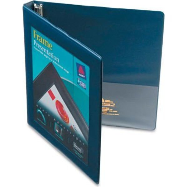Avery Dennison Avery® Framed View Binder with Gap Free Slant Rings, 1/2" Capacity, Navy Blue 68051